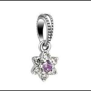 Pandora Forget Me Not dangle charm CZ